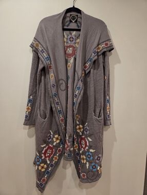 JOHNNY WAS Biya Embroidered Duster